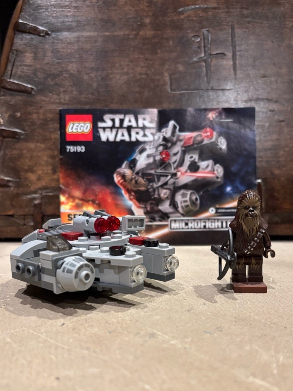 Lego Star Wars Millennium Falcon Microfighter 75193 and Chewbacca minifigure
